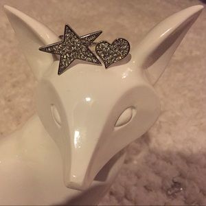 Fashion Women star / heart two double finger 1 pc